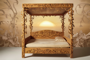 Exquisite Hand-Carved Teak Wood Bed – Premium Durability & Classic Charm