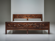 Premium Teak Bed – Hand-Carved for Long-Lasting Quality and Comfort
