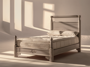 Grand Teak Bed – Hand-Carved Wooden Design for Timeless Luxury