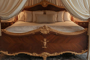 Solid Teak Wood Hand Carved Canopy Bed – Grand, Ornate & Made to Last Generations