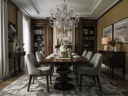 Elegant Hand-Carved Teak Dining Table Set – A Unique Blend of Art and Function