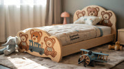 Artisan Crafted Teak Wood Bed for Kids – Hand Carved Luxury & Strength Combined