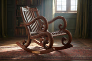 Luxury Hand Carved Teak Rocking Chair – Heirloom Quality for Indoors or Outdoors