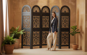 Premium Teak Wood Partition Screen – Handcrafted Room Divider for Timeless Home Decor Appeal