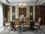 Premium Hand-Carved Teak Wood Dining Table – Timeless Craftsmanship